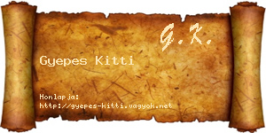 Gyepes Kitti névjegykártya