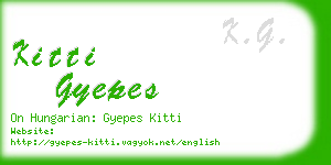 kitti gyepes business card